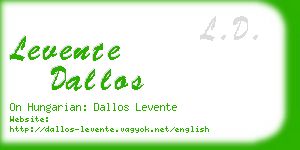 levente dallos business card